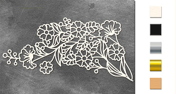 Spanplatten-Set Blumenornament #550