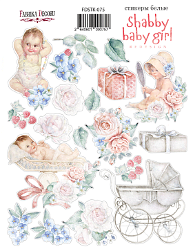 Kit of stickers #075,  "Shabby baby girl redesign 1"