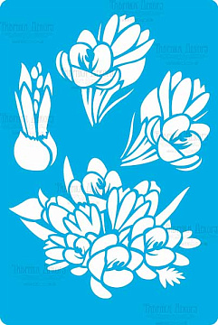 Stencil for crafts 15x20cm "Crocuses" #315