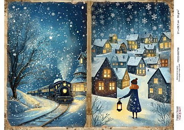 Decoupage card «Christmas Tale» #000799, 21cm x 29,7cm