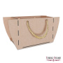 Box-Tasche mit Kordelgriffen für Geschenke, Blumen, Bonbons, 355х175х150 mm, DIY-Bausatz #297