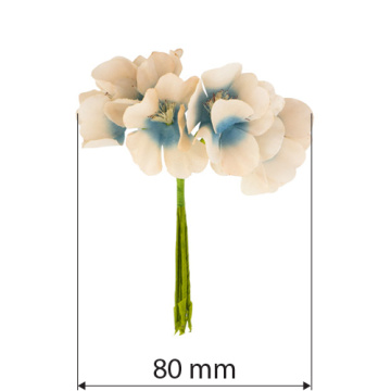 Bouquet of Carpathian bells, color Cream with gray-blue, 6 pcs - 2