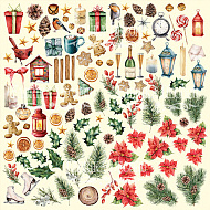 Sheet of images for cutting. Collection "Our warm Christmas"