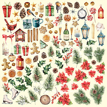 Arkusz z obrazkami do dekorowania "Our warm Christmas"