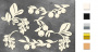Chipboard embellishments set, Summer botanical diary #698