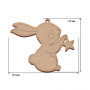 Blank for decoration, Bunny with star, #514 - 0