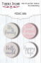 Set mit 4 Flair-Buttons zum Scrapbooking Boho Baby Girl #595