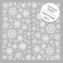 Acetatfolie mit weißem Muster White Snowflakes 12"x12"