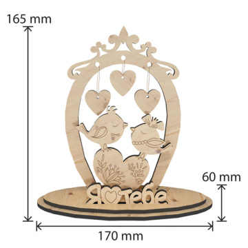 Blank for decoration #382 Love birds #1 - 2 Blank for decoration #382 Love birds #1 - 2