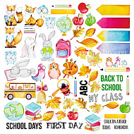 лист с картинками для вырезания cool school 30,5х30,5 см