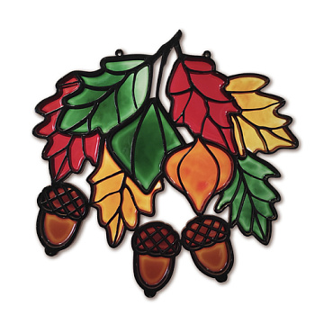 Art Stained Glass Kit “Acorn Branch", for painting by numbers
