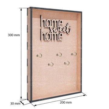 Wall key holder "Home sweet home" #317 - 2