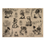 лист крафт бумаги с рисунком vintage women's world #01, 42x29,7 см