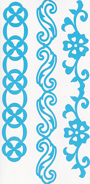 Stencil for crafts 4x25cm "Borders 3" #058