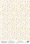 Деко веллум (лист кальки с рисунком) Персиковые розочки фон, А3 (29,7см х 42см)