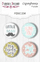 Set of 4pcs flair buttons for scrabooking "Scandi Baby Boy" EN #234