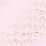 Blatt aus einseitig bedrucktem Papier mit Goldfolienprägung, Muster Goldener Flamingo, Hellrosa, 30,5 x 30,5 cm