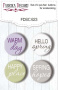 Set of 4pcs flair buttons for scrabooking, Floral Sentiments (En), #623