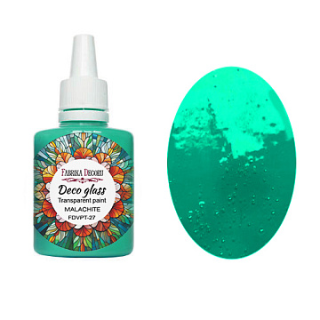 Deco Glass Transparent Paint for Stained Glass Effect, Malachite, 30ml