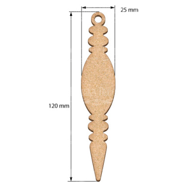 Blank for decoration "New year tree toy 1, #432 - 2