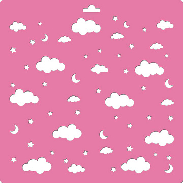 Stencil for decoration XL size (30*30cm), Clouds pattern, #215