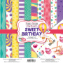Double-sided scrapbooking paper set Sweet Birthday 8"x8", 10 sheets