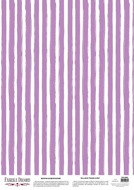 deco vellum colored sheet vertical stripes, a3 (11,7" х 16,5")