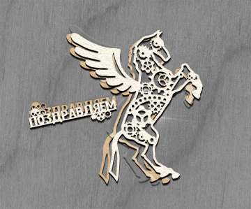 Mega shaker dimension set, 15cm x 15cm, Figured frame Pegasus - 2