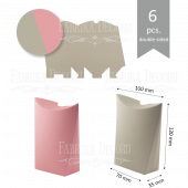 Набор картонных заготовок #007 color_Dark beige-pink Набор картонных заготовок #007 color_Dark beige-pink
