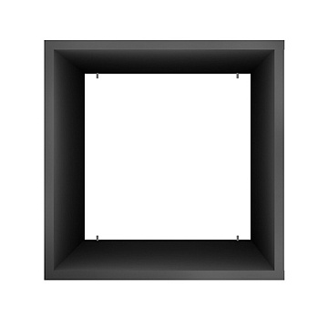 Furniture section - cabinet, Black body, no back panel, 400mm x 400mm x 400mm