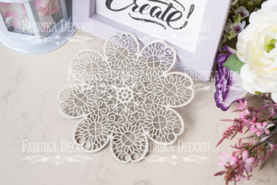  Набор чипбордов "Ажурная салфетка 10" color_Milk - 2