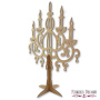 Blank for decoration Candelabrum with curls maxi #328