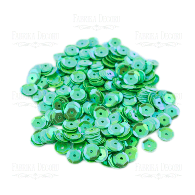 Sequins Round rosettes, aquamarine with iridescent nacre, #223 - 2 Sequins Round rosettes, aquamarine with iridescent nacre, #223 - 2