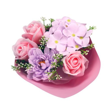 bouquet of chrysanthemums, hydrangeas and roses “pink dreams” - 2