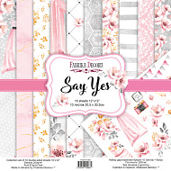 коллекция бумаги для скрапбукинга say yes, , 30,5см x 30,5 см, 10 листов