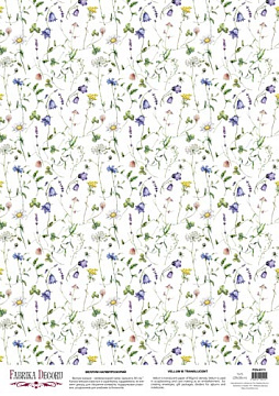 Deco vellum colored sheet Summer meadow Bluebells, A3 (11,7" х 16,5")