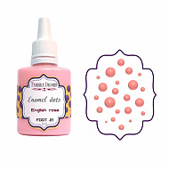 эмалевые капли-бусины дотсы английская роза 30 мл фабрика декору