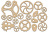 set of mdf ornaments for decoration #209