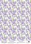 Деко веллум (лист кальки с рисунком) Ирисы, А3 (29,7см х 42см)