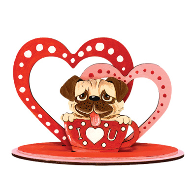 diy wooden coloring set, desk composition "i love you", #038 - 2