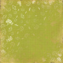 лист односторонней бумаги с фольгированием, дизайн golden dill botany summer, 30,5см х 30,5см
