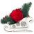 floristic arrangement “christmas sleigh”, 250 x 150 x 200 mm