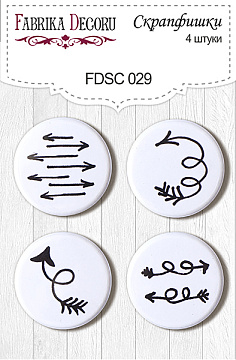 Set of 4pcs flair buttons for scrabooking #029