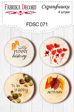 Set of 4pcs flair buttons for scrabooking #071