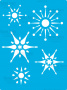 Stencil reusable, 15x20cm "Christmas stars", #357