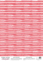 Arkusz kalki z nadrukiem, Deco Vellum, „Czerwono-białe paski”, format A3 (11,7" х 16,5")