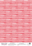 Deco vellum colored sheet Red and white stripes, A3 (11,7" х 16,5")