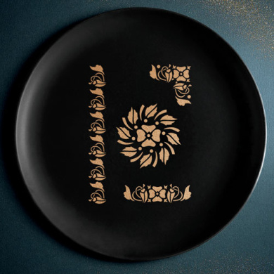 трафарет многоразовый 15x20см набор орнаментов ар-нуво #256 фабрика декору - 2