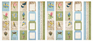 набор полос с картинками для декорирования botany spring 5 шт 5х30,5 см