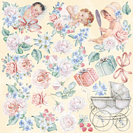 Sheet of images for cutting. Collection "Shabby Baby Girl"